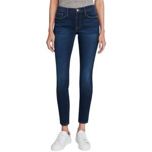 Frame Denim Women's Dark Blue Jeans Le Skinny de Jeanne Crop 27